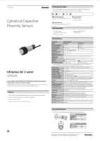 CR SERIES: CYLINDRICAL CAPACITIVE PROXIMITY SENSORS (2-WIRE)